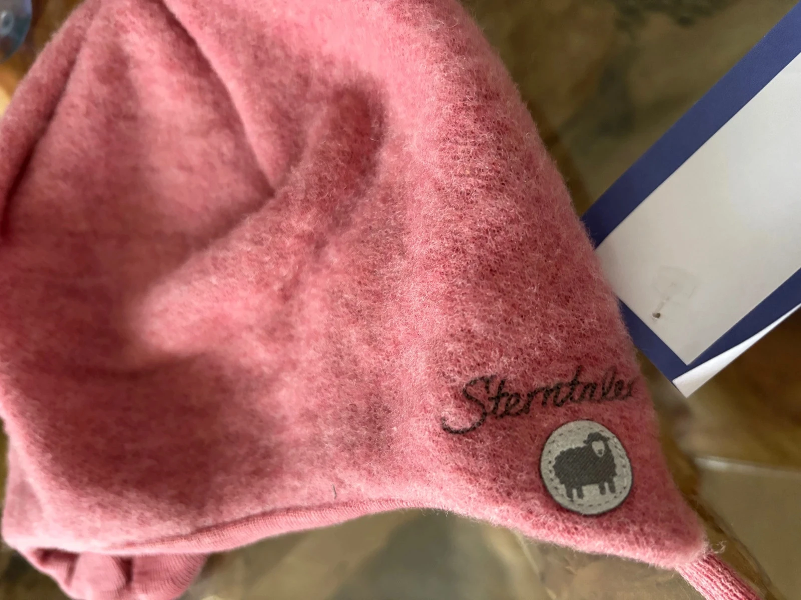 Roze muts voor meisje baby Sterntaler merino wol 5 6 maanden – photo 2
